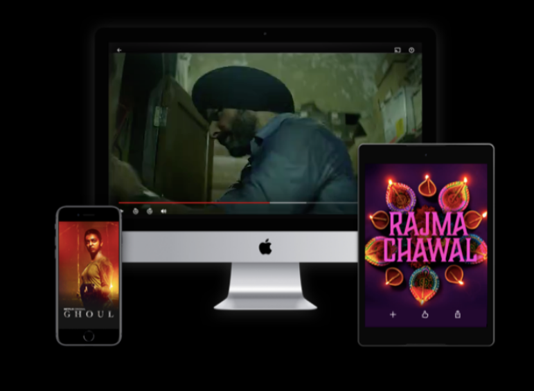 Various devices showing Netflix content