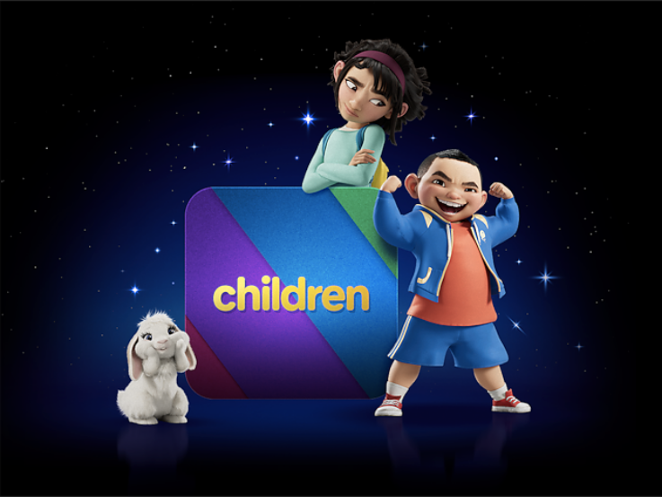 Kids watching Netflix on a tablet